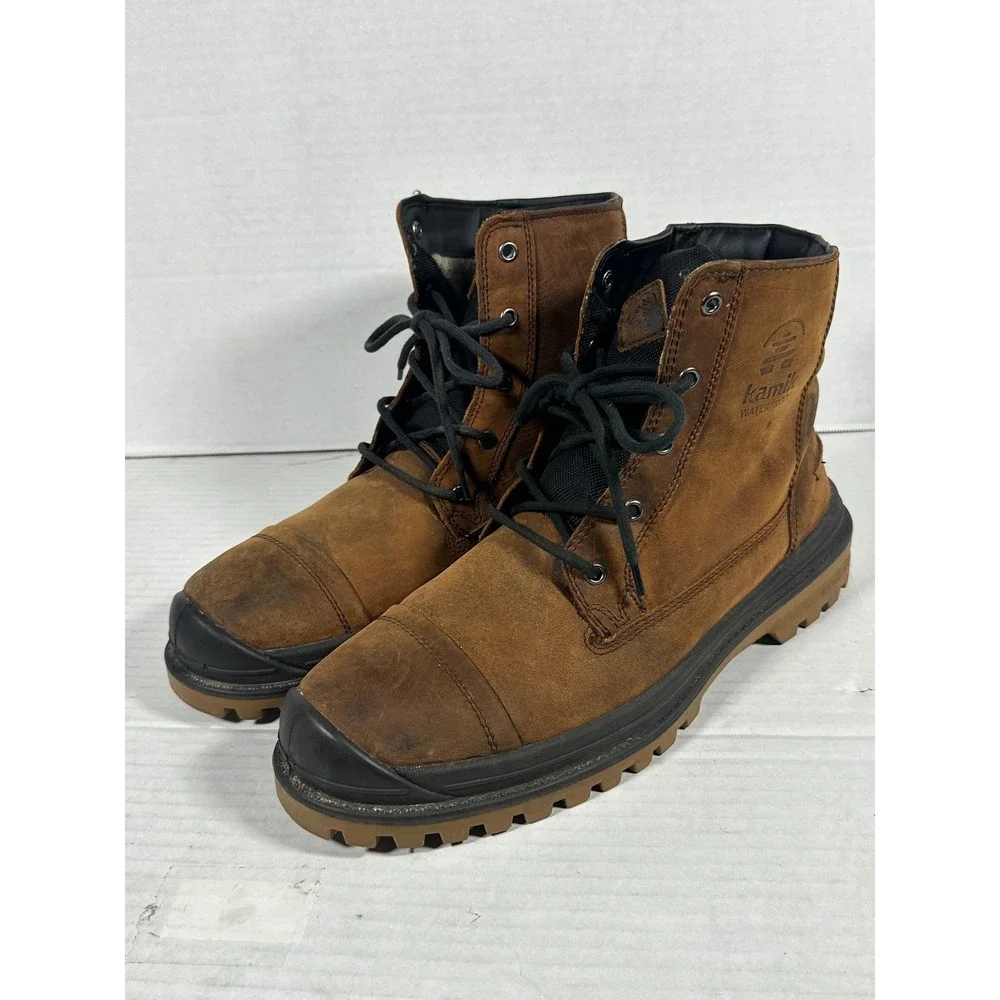 Kamik Griffon Mens 13 Brown Leather Waterproof Thinsulate Winter Boots CAYWK0598